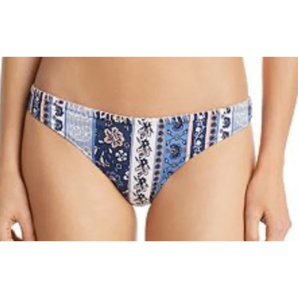 MINKPINK Blue Bounty Blue & Pink Boho Swim Bikini Bottom Medium NWT - Picture 1 of 4